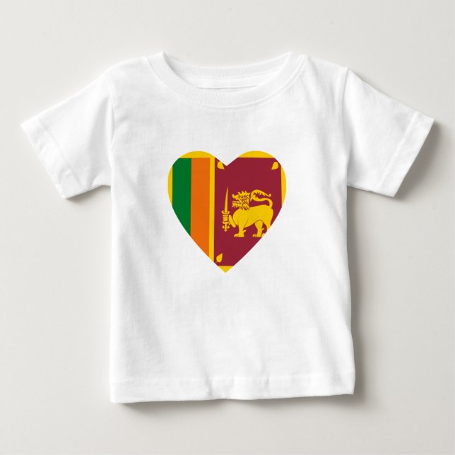 Pour Bébé T-shirt Coeur du drapeau du Sri Lanka (Devant)