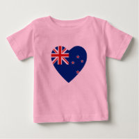 T-shirt Coeur du drapeau néo-zélandais