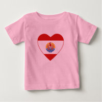 T-shirt Coeur du pavillon de la Polynésie français