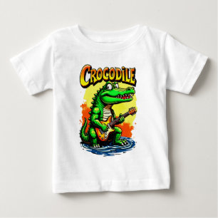 Pour Bébé T-Shirt Crocodile amusant : Graphisme Guitare