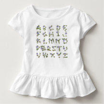 T-shirt d'alphabet de vigne