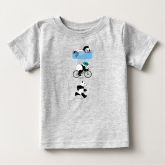 Pour Bébé T-shirt de Babys de triathlon de panda