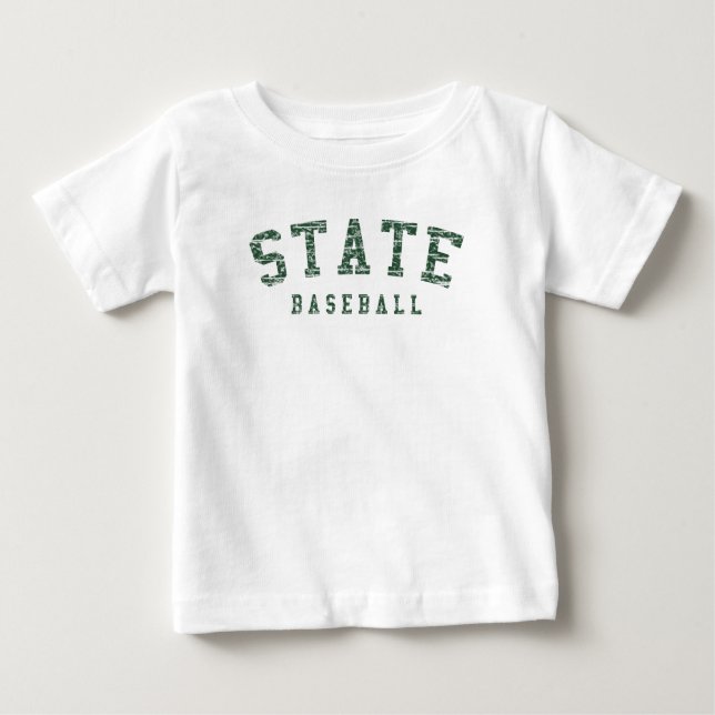 Pour Bébé T-shirt de baseball (vert) (Devant)