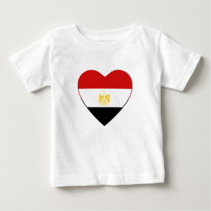 Pour Bébé T-shirt de coeur de drapeau de l'Egypte