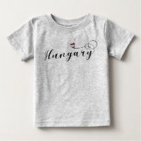 T-shirt de coeur de la Hongrie, hongrois