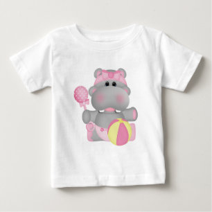 Pour Bébé T-shirt de dessin animé Baby Hippo