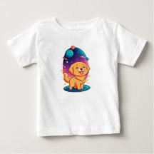 🐶🌌 T-shirt de la nurserie spatiale de chiot doré