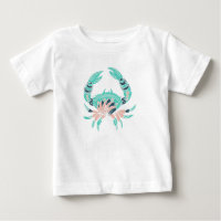 T-shirt de louvette de l'océan du crabe aquatique