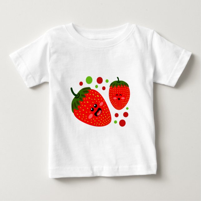 Pour Bébé T-shirt de nourrisson de fraises (Devant)