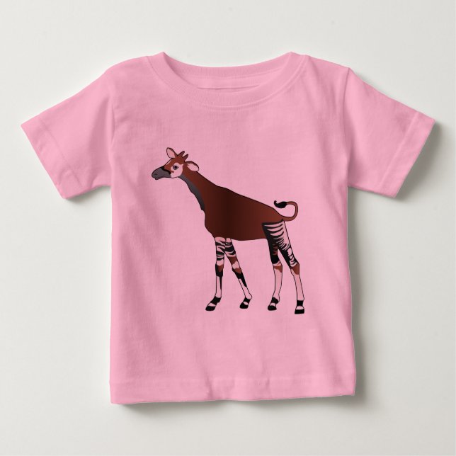 Pour Bébé T-shirt de nourrisson d'okapi (Devant)