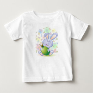 Pour Bébé T-shirt d'enfants d'oeufs et de fleurs de lapin de