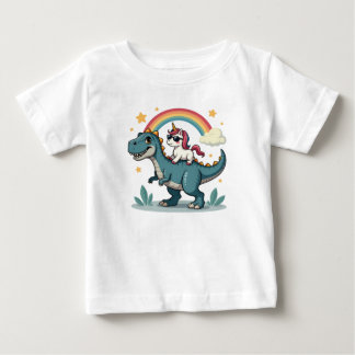 Pour Bébé T-shirt Dinosaur et Unicorn Baby