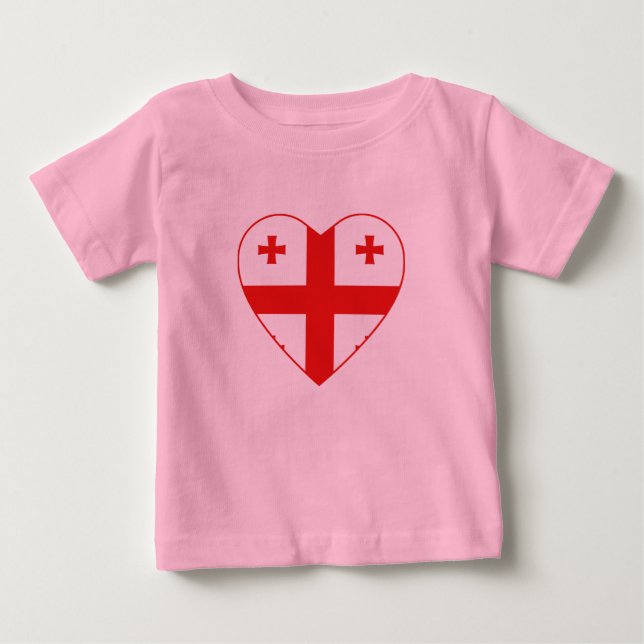 Pour Bébé T-shirt du drapeau de Géorgie (Devant)