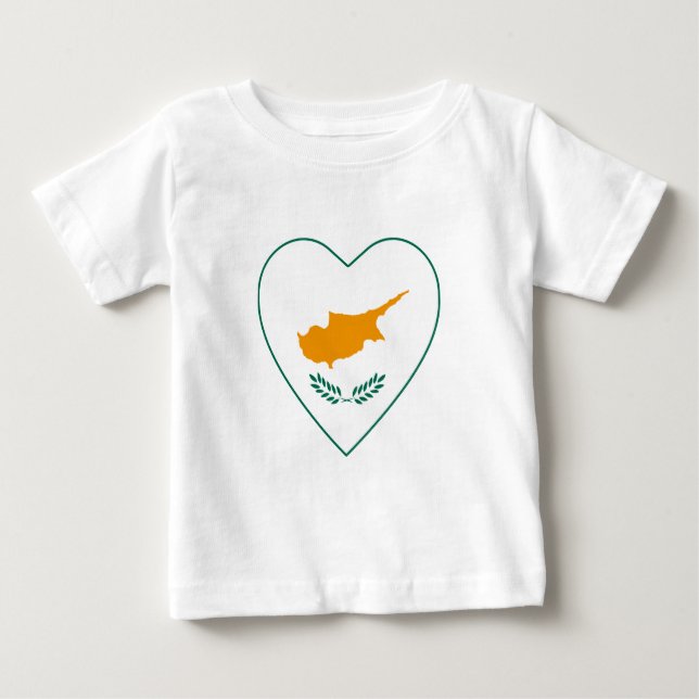Pour Bébé T-shirt du pavillon chypriote (Devant)