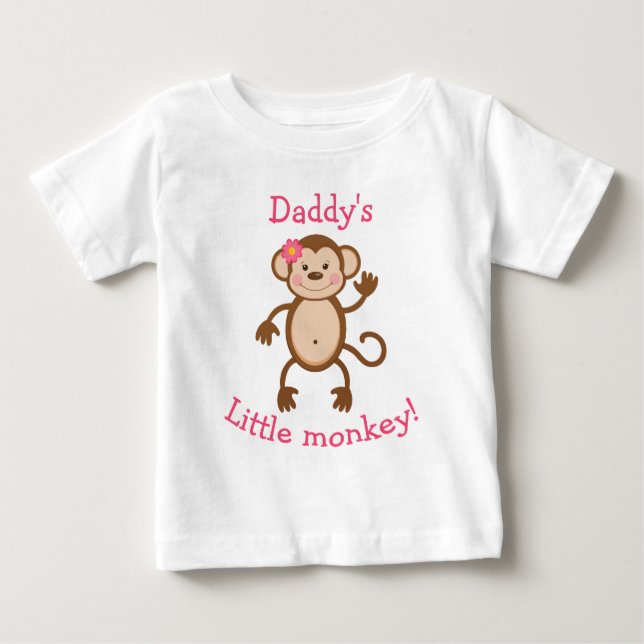 Pour Bébé T-shirt du petit singe de papa (Devant)