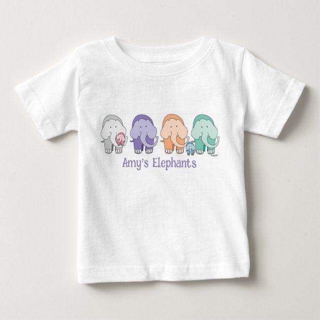 Pour Bébé T-Shirt Éléphant Trop Mignon (Devant)