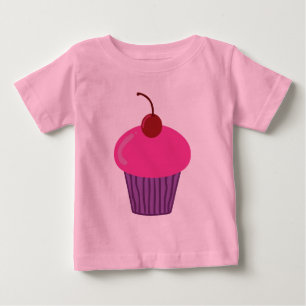Pour Bébé T-shirt enfant cupcake rose