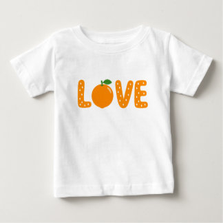 Pour Bébé T-shirt enfant LOVE Orange Mignon