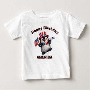 Pour Bébé T-Shirt Enfant Patriotique Pingouin (4l)