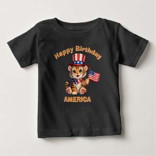 Pour Bébé T-Shirt Enfant Patriotique Tigre (5 ans)