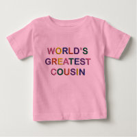 T-shirt enfant rose Cousin le plus grand du monde