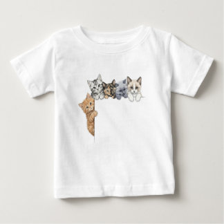 Pour Bébé T-Shirt Enfants Chatons Curieux