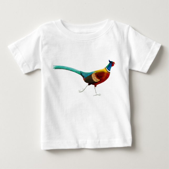 Pour Bébé T-shirt étranglé de nourrisson de faisan d'anneau (Devant)