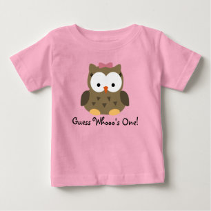 Pour Bébé T-shirt fille chouette de premier anniversaire