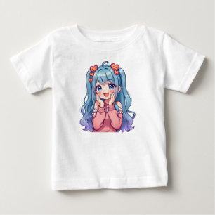 Pour Bébé T-shirt fille rose mignonne