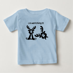 POUR BÉBÉ T-SHIRT FUNNY DEER JE REGARDE DES ENFANTS