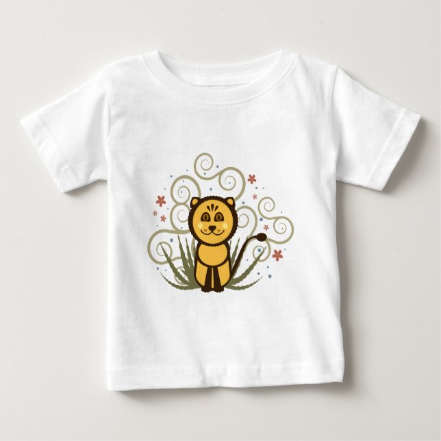 Pour Bébé T-shirt gai de lion (Devant)