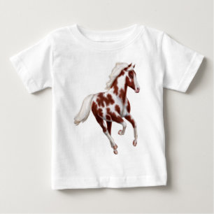Pour Bébé T-shirt galopant de nourrisson de cheval de