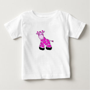 Pour Bébé T-shirt Giraffe rose