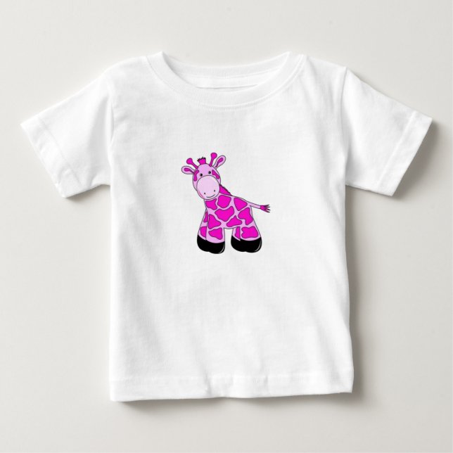 Pour Bébé T-shirt Giraffe rose (Devant)