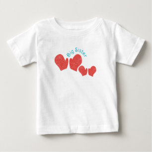 Pour Bébé T-shirt Grande Sœur - Thème des Mitaines Rouges