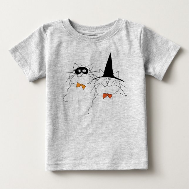 Pour Bébé T-shirt Halloween Félin (Devant)
