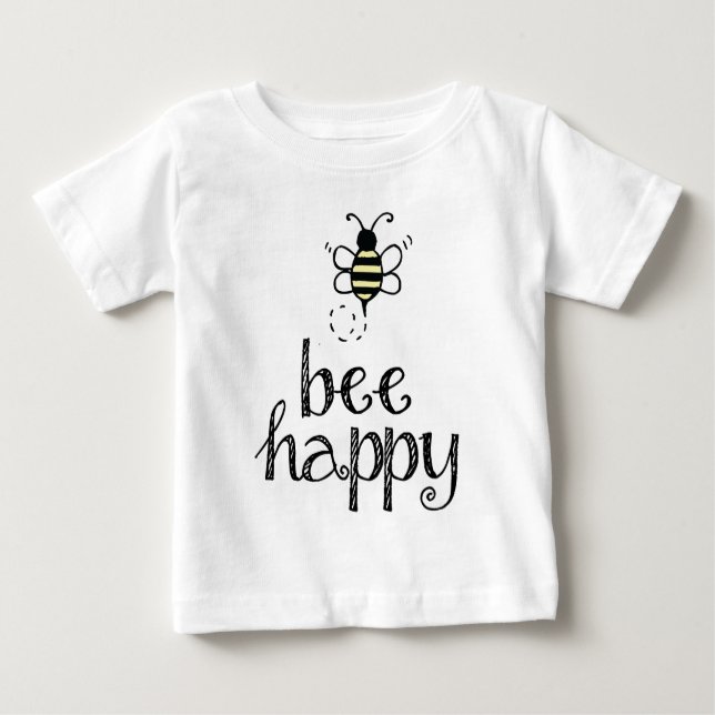 Pour Bébé T-shirt heureux d'abeille petit (Devant)