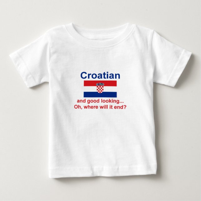 Pour Bébé T-shirt infantile croate beau (Devant)