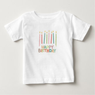 Pour Bébé T-Shirt Joyeux Anniversaire avec Bougies