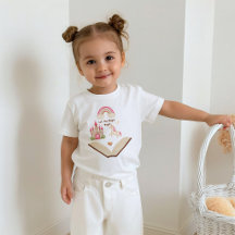 T-shirt Licorne Château Fille Arc-en-Ciel | Conte 