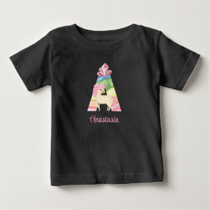 Pour Bébé T-Shirt Licorne Lettre A