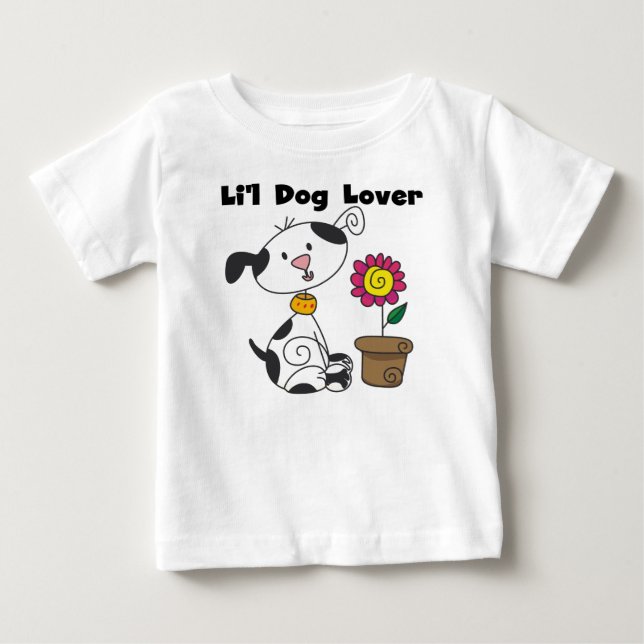 Pour Bébé T-shirt Li'l Amoureux des chiens (Devant)