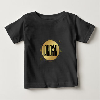 Pour Bébé T-shirt Londres noir et or, repère, mode