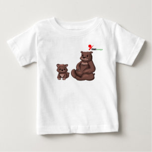 Pour Bébé T-shirt Mama Bear & Cub Baby