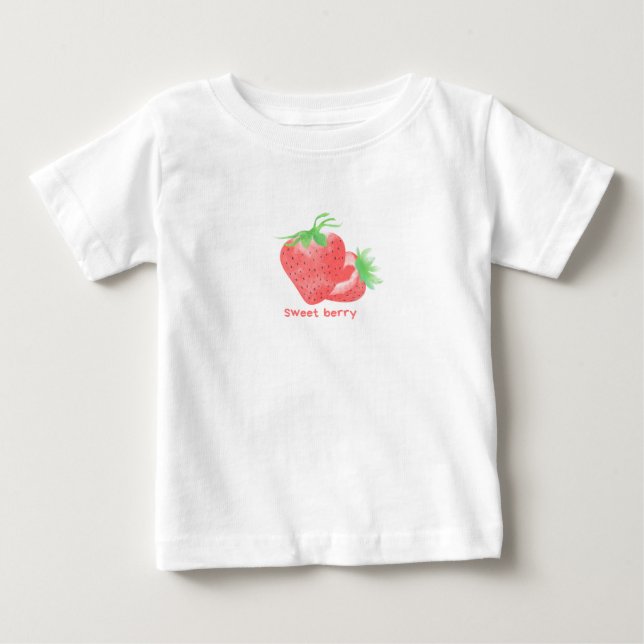 Pour Bébé T-shirt mignon à la baie sucrée (Devant)