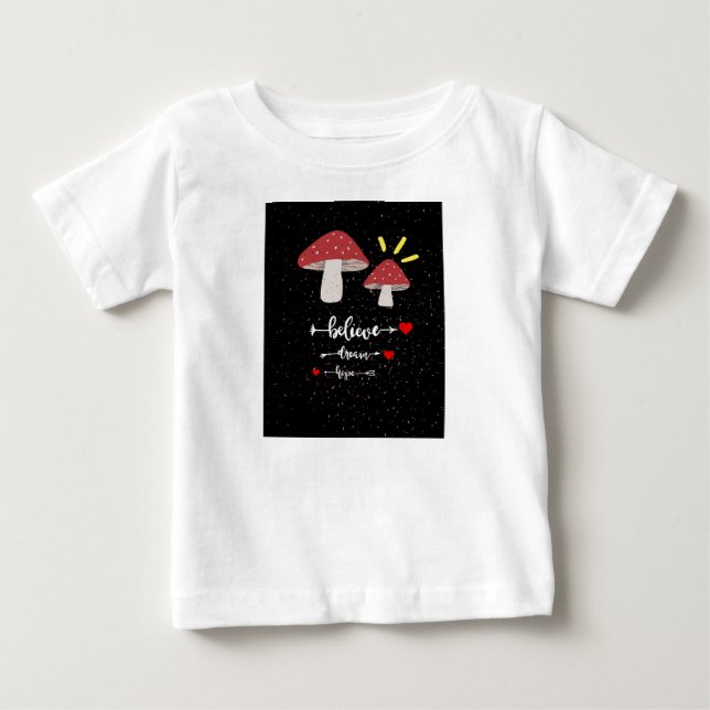 Pour Bébé T-shirt mignon champignon  (Devant)