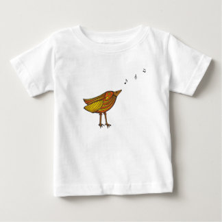 Pour Bébé T-shirt Orange Song Bird & Birdhouse Baby/Toddler