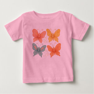 Pour Bébé T-Shirt Papillons Fantaisistes
