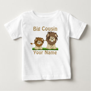 Pour Bébé T-shirt personnalisé Big Cousin Lion