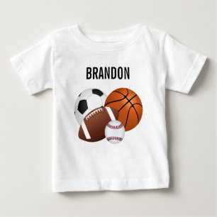 Pour Bébé T-Shirt Personnalisé Des Balles De Sport